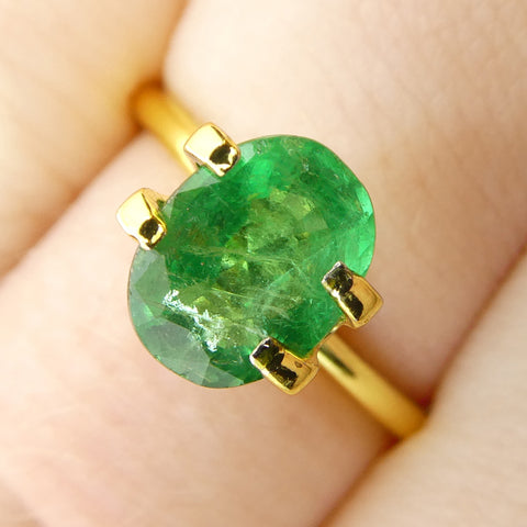 1.29ct Oval Green Emerald from Zambia