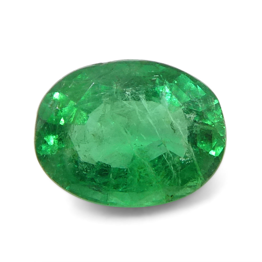 1.29ct Oval Green Emerald from Zambia - Skyjems Wholesale Gemstones