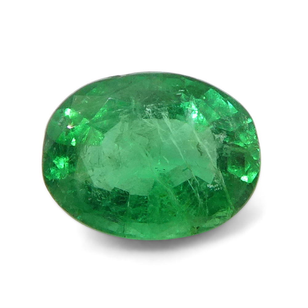 1.29ct Oval Green Emerald from Zambia - Skyjems Wholesale Gemstones