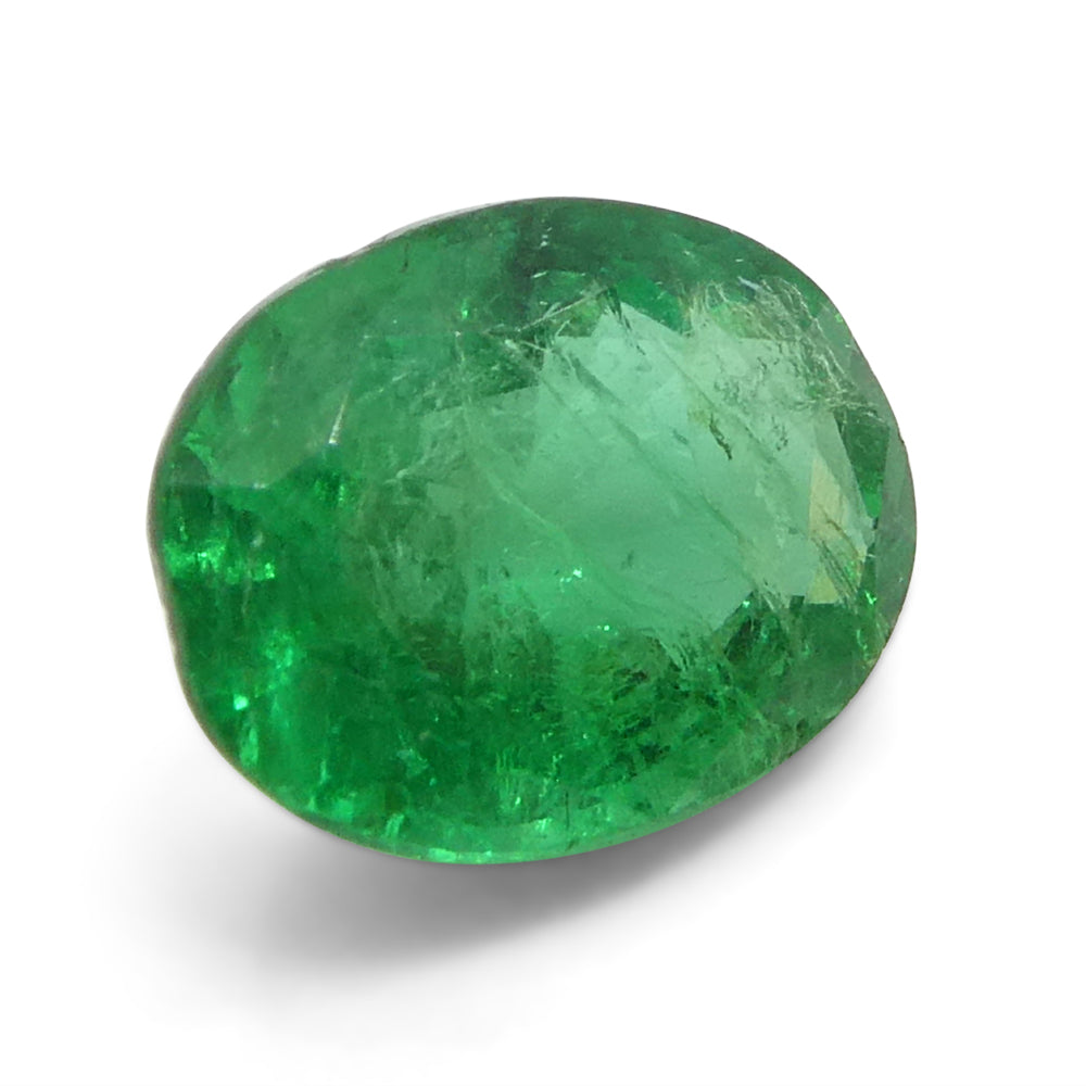 1.29ct Oval Green Emerald from Zambia - Skyjems Wholesale Gemstones