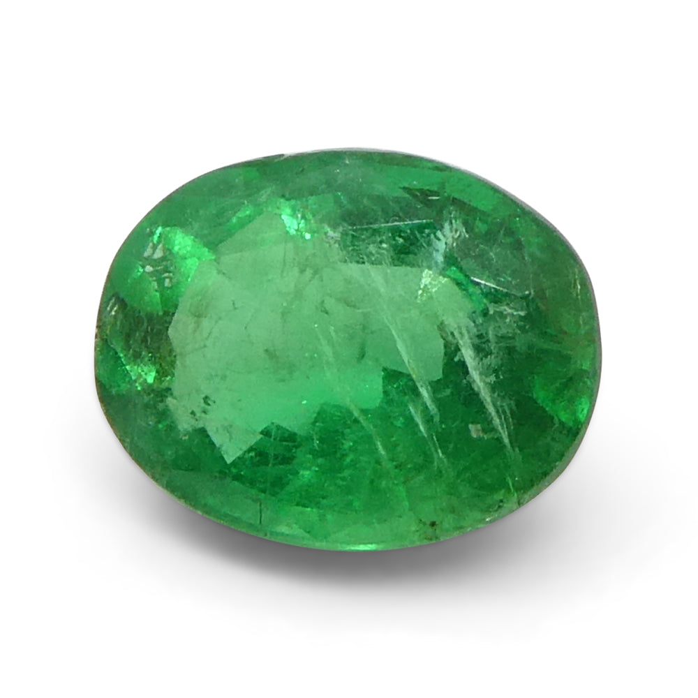 1.29ct Oval Green Emerald from Zambia - Skyjems Wholesale Gemstones