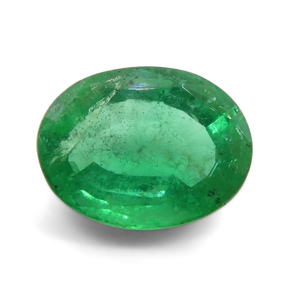 1.28ct Oval Green Emerald from Zambia - Skyjems Wholesale Gemstones