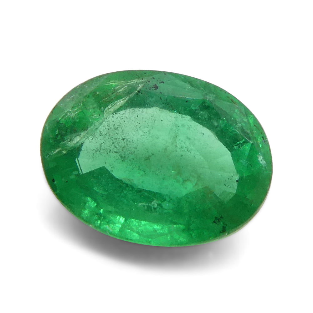 1.28ct Oval Green Emerald from Zambia - Skyjems Wholesale Gemstones