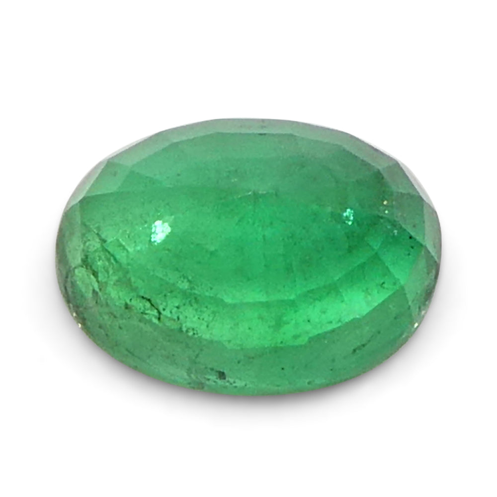 1.28ct Oval Green Emerald from Zambia - Skyjems Wholesale Gemstones