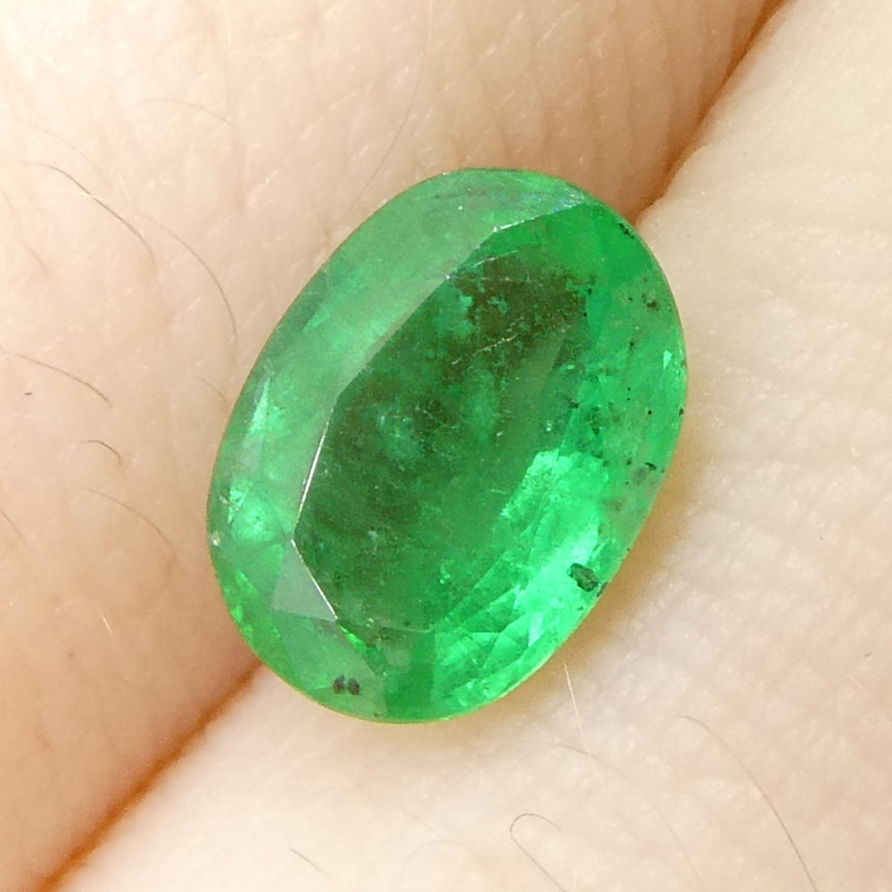 1.06ct Oval Green Emerald from Zambia - Skyjems Wholesale Gemstones