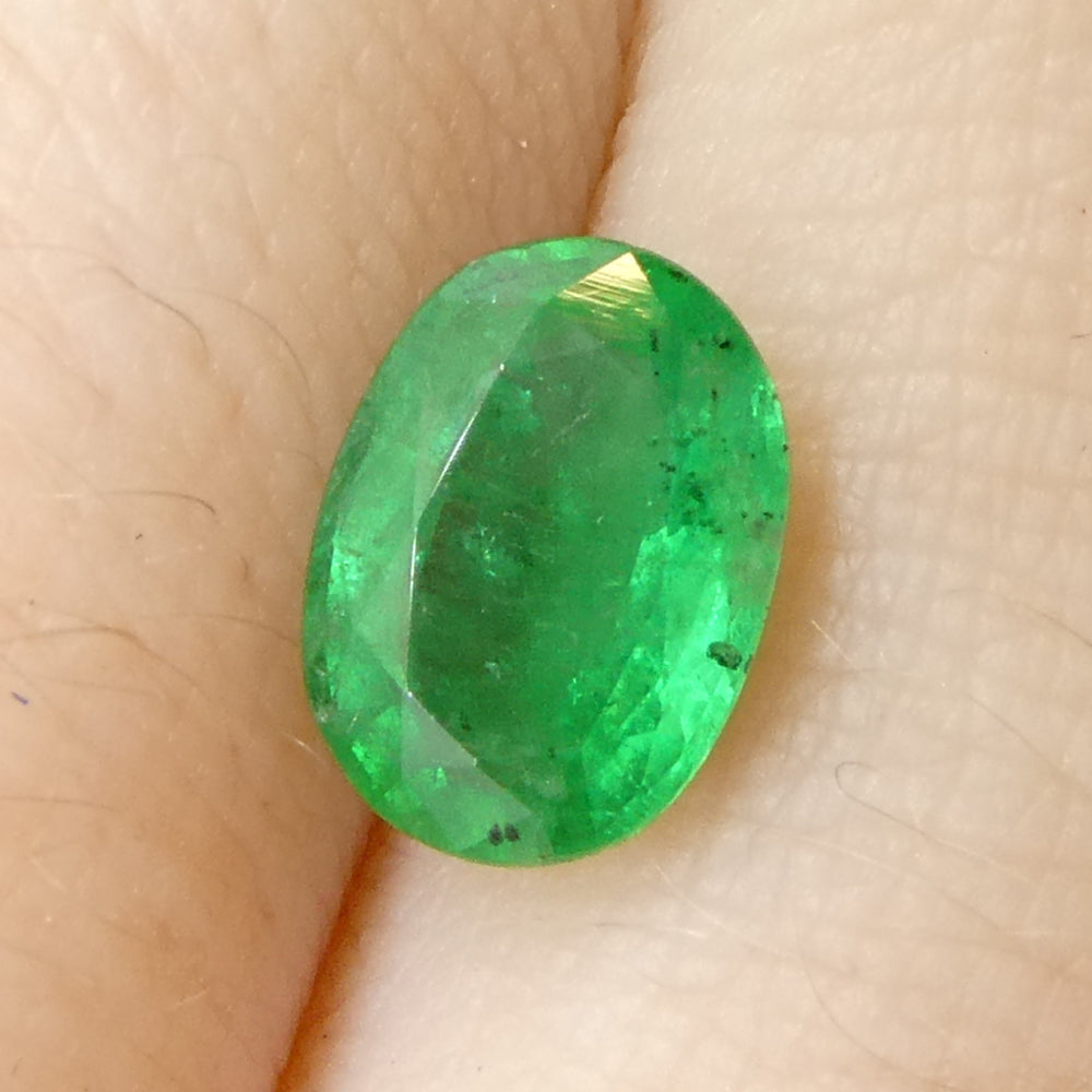 1.06ct Oval Green Emerald from Zambia - Skyjems Wholesale Gemstones