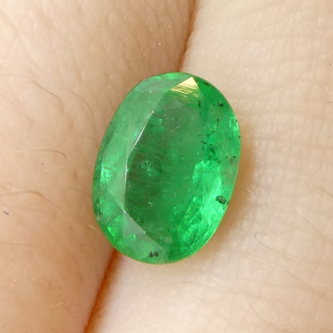 1.06ct Oval Green Emerald from Zambia