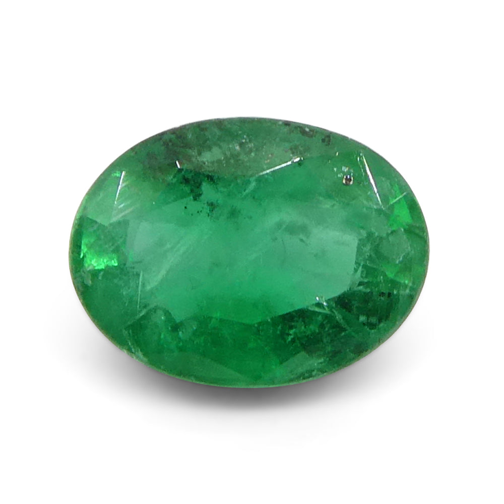 1.23ct Oval Green Emerald from Zambia - Skyjems Wholesale Gemstones