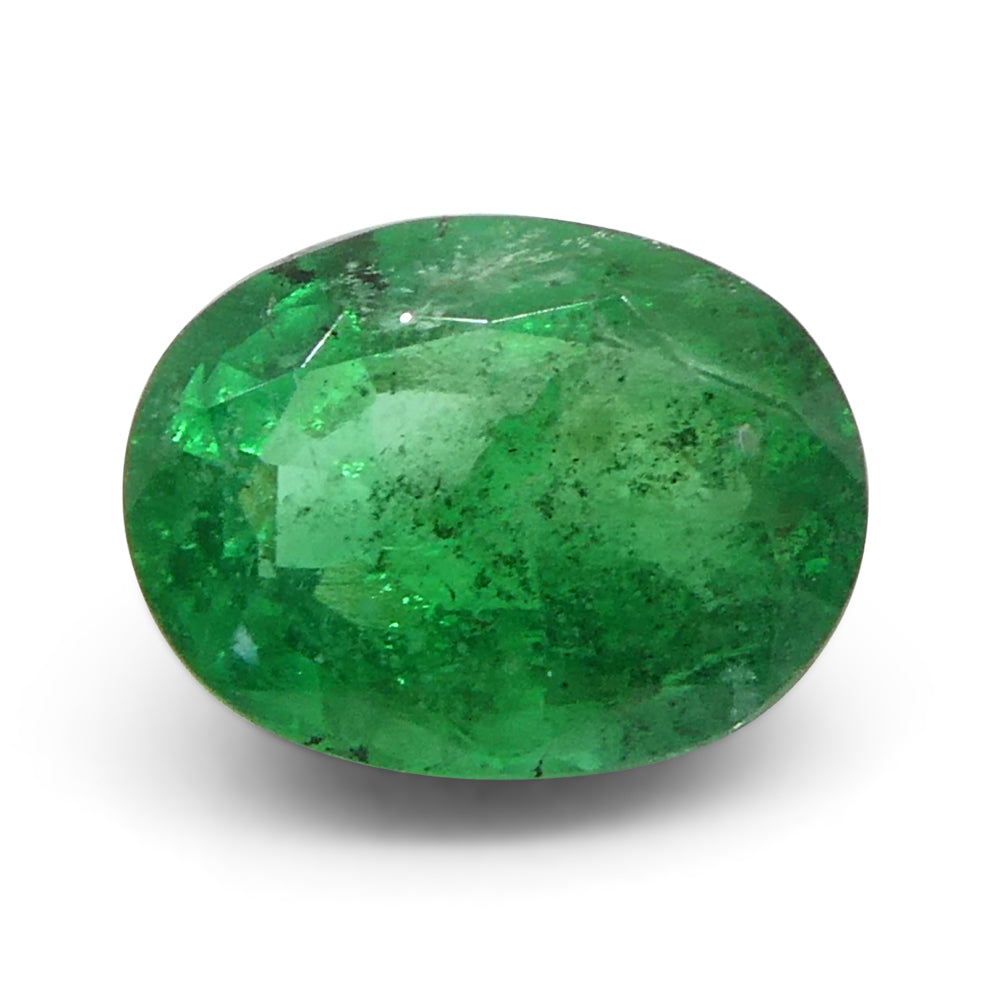 1.42ct Oval Green Emerald from Zambia - Skyjems Wholesale Gemstones