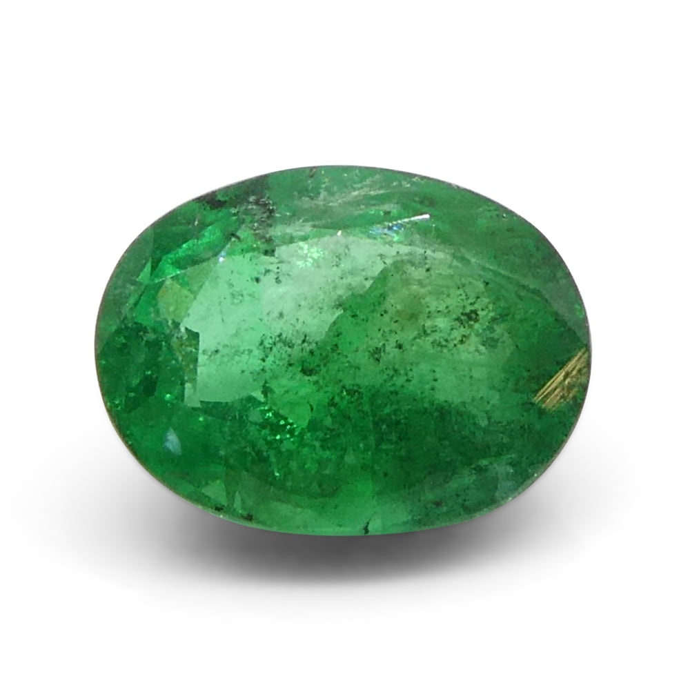 1.42ct Oval Green Emerald from Zambia - Skyjems Wholesale Gemstones