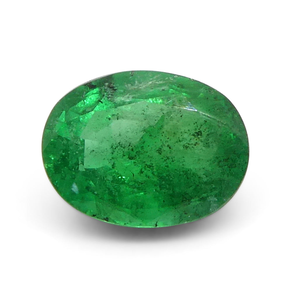 1.42ct Oval Green Emerald from Zambia - Skyjems Wholesale Gemstones