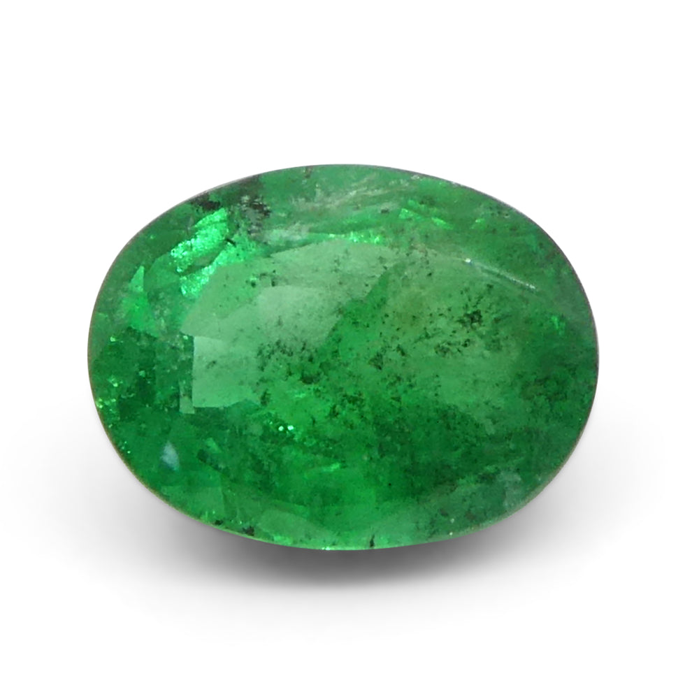 1.42ct Oval Green Emerald from Zambia - Skyjems Wholesale Gemstones