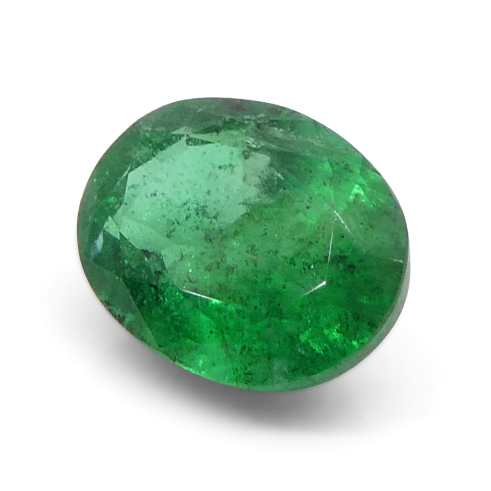 1.42ct Oval Green Emerald from Zambia - Skyjems Wholesale Gemstones