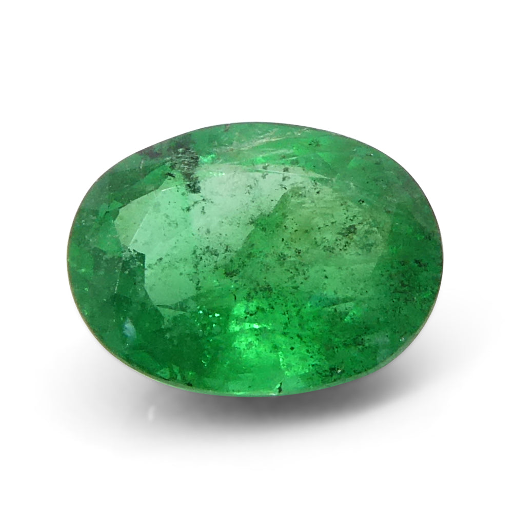 1.42ct Oval Green Emerald from Zambia - Skyjems Wholesale Gemstones