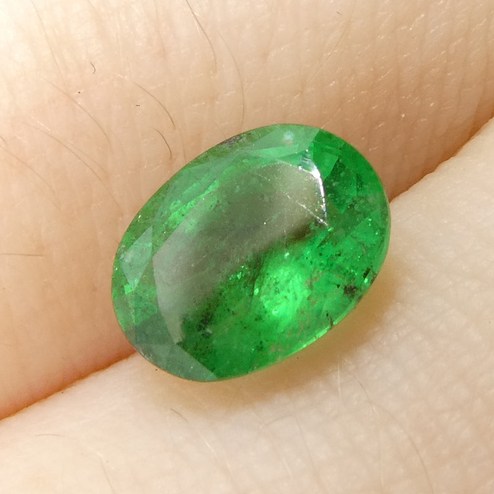 1.42ct Oval Green Emerald from Zambia - Skyjems Wholesale Gemstones