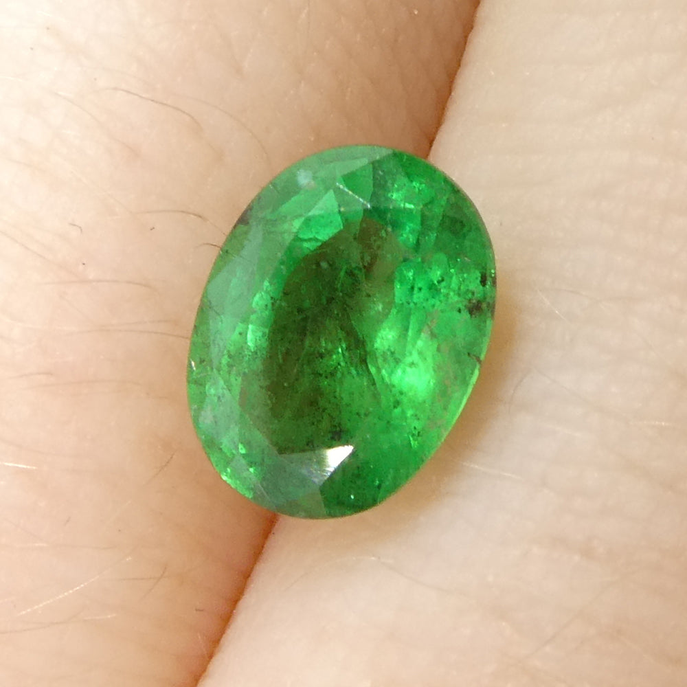 1.42ct Oval Green Emerald from Zambia - Skyjems Wholesale Gemstones