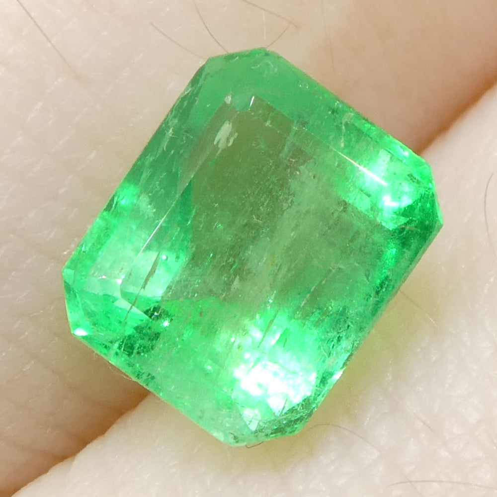 1.47ct Octagonal/Emerald Cut Green Emerald from Colombia - Skyjems Wholesale Gemstones