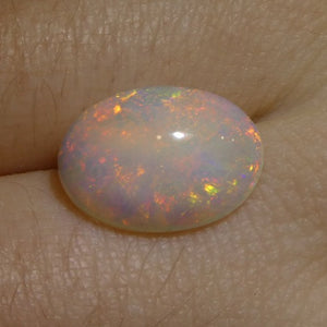 3.58ct Oval Cabochon White Welo Opal from Ethiopia