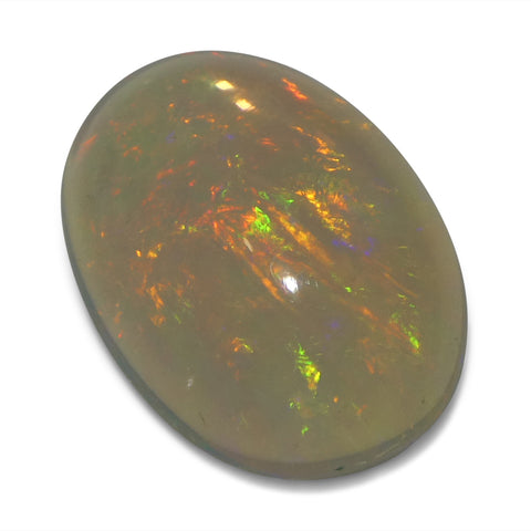 2.71ct Oval Cabochon White Crystal Opal from Ethiopia