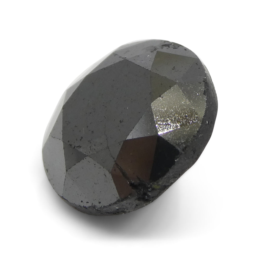 4.85ct Round Brilliant Black Diamond from SkyJems, premium Canadian fancy black diamond single stone, classic cut