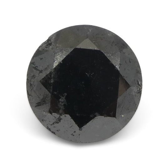 Diamond 3.77 cts 9.23 x 9.23 x 6.64 mm  Round Black  $2270