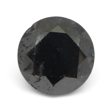 Diamond 3.77 cts 9.23 x 9.23 x 6.64 mm  Round Black  $2270