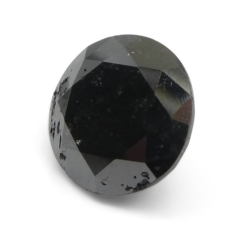 3.85ct Round Brilliant Cut Black Diamond