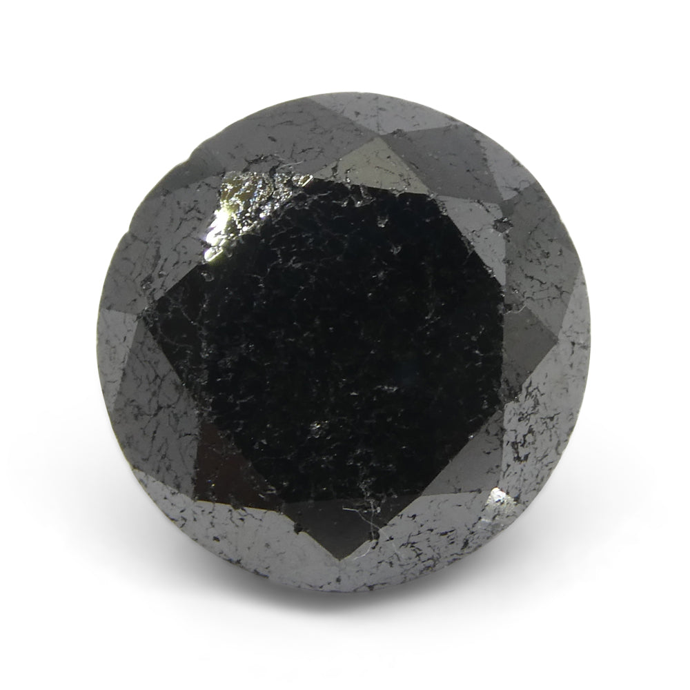 5.63ct Round Brilliant Cut Black Diamond