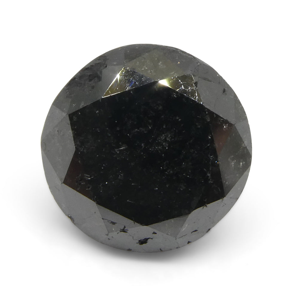 Diamond 3.83 cts 9.06 x 9.06 x 7.23 mm Round Black  $2300