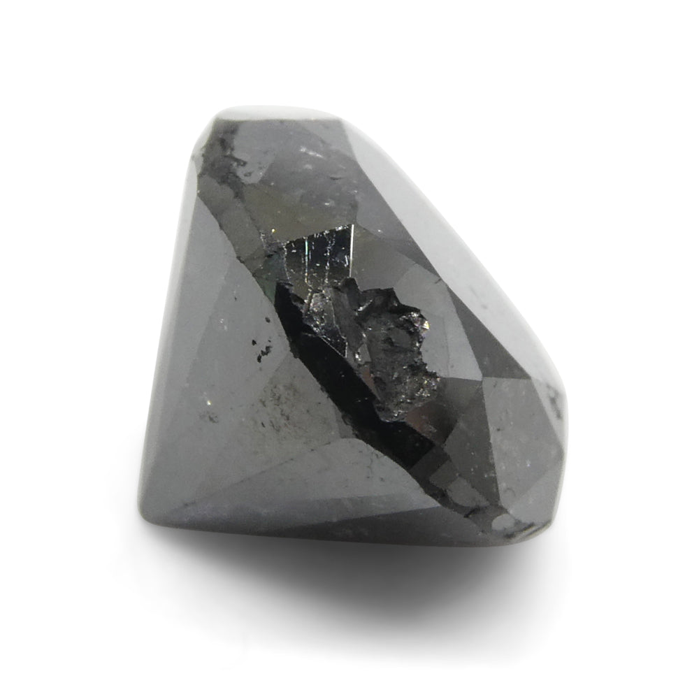 3.83ct Black Round Brilliant Diamond from SkyJems, premium Canadian fancy black single stone for fine jewelry