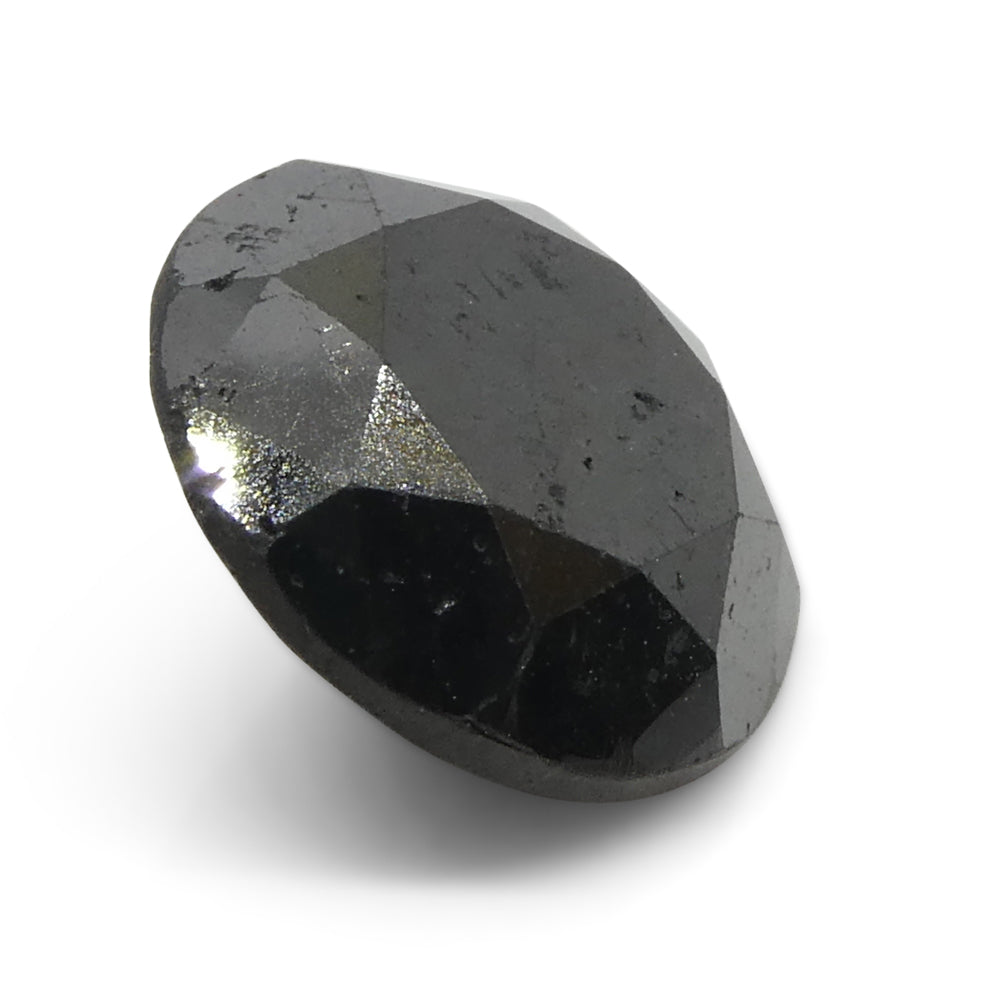 3.79ct Round Brilliant Black Diamond from SkyJems, premium Canadian fancy black diamond in classic round cut