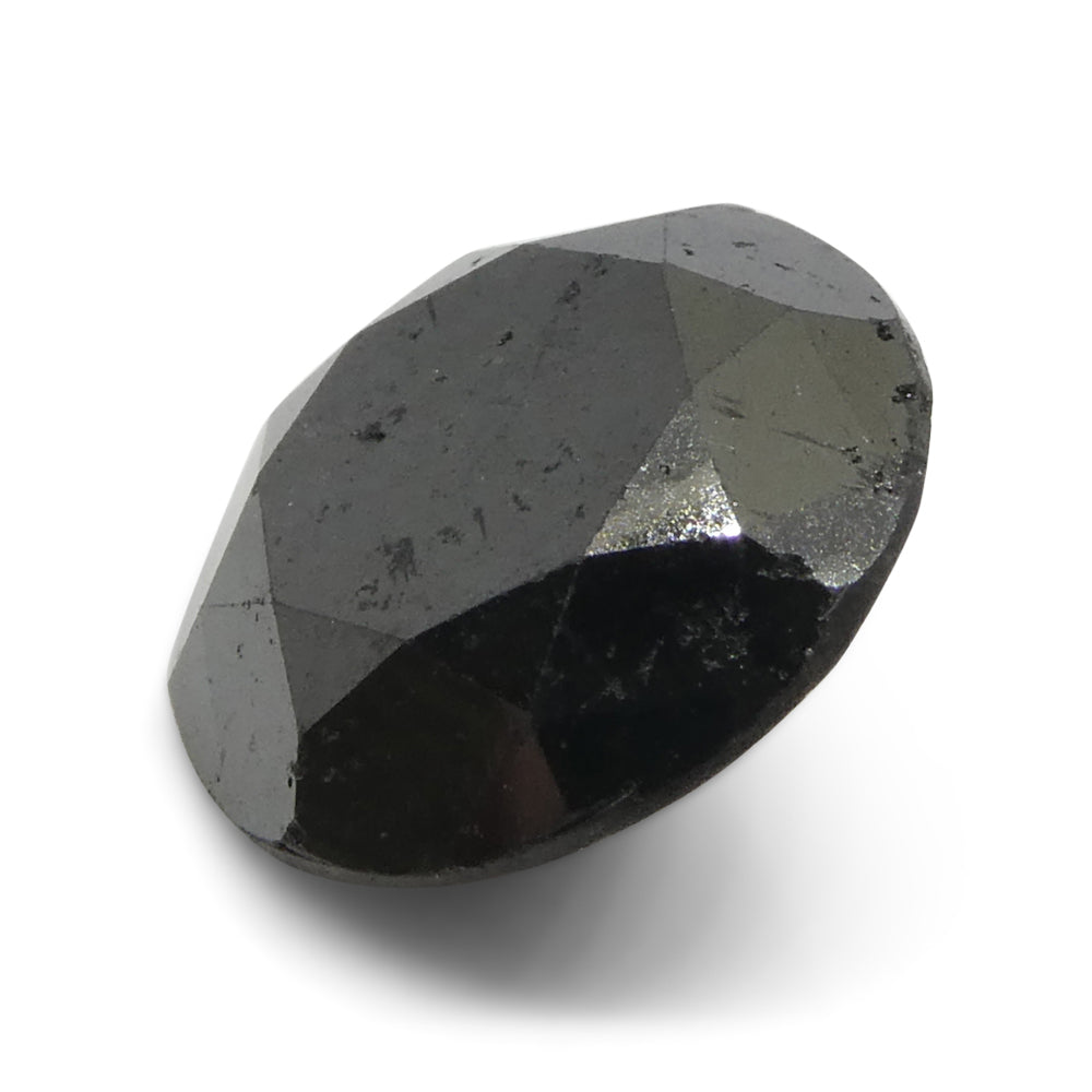 3.79ct Round Brilliant Black Diamond from SkyJems, premium Canadian fancy black diamond in classic round cut