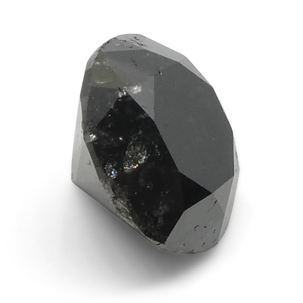 3.7ct Round Brilliant Black Diamond from SkyJems, premium Canadian fancy black diamond single stone, elegant jewelry gem