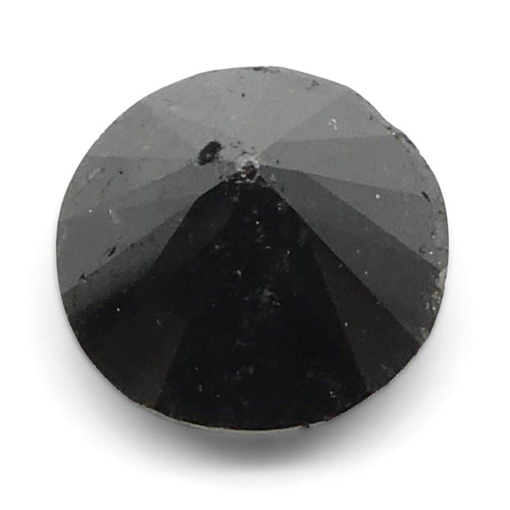 3.7ct Round Brilliant Black Diamond from SkyJems, premium Canadian fancy black diamond single stone, elegant jewelry gem