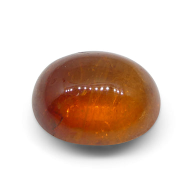 6.89ct Oval Cabochon Orange Spessartine Garnet from Nigeria - Skyjems Wholesale Gemstones