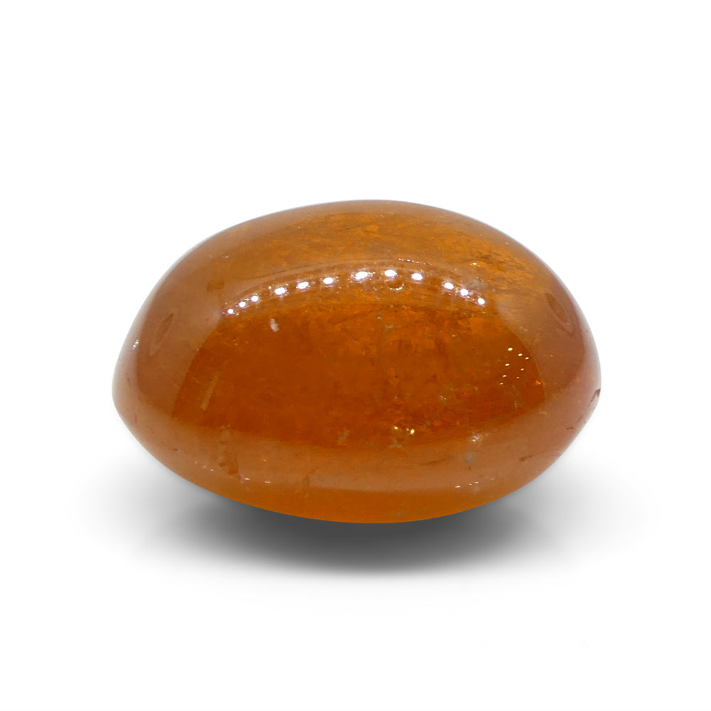 25.06ct Oval Cabochon Orange Spessartine Garnet from Nigeria - Skyjems Wholesale Gemstones