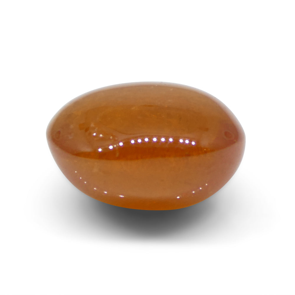 25.06ct Oval Cabochon Orange Spessartine Garnet from Nigeria - Skyjems Wholesale Gemstones