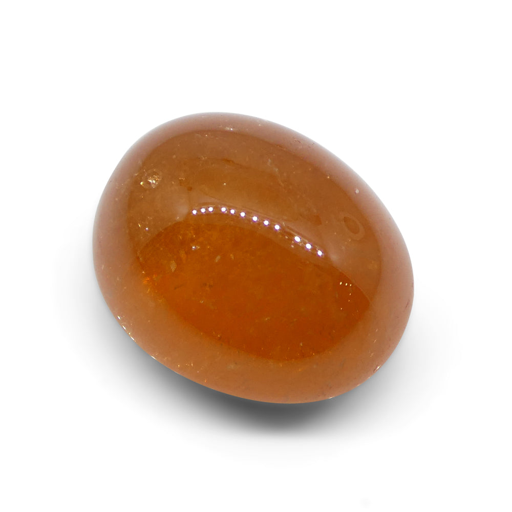 25.06ct Oval Cabochon Orange Spessartine Garnet from Nigeria - Skyjems Wholesale Gemstones