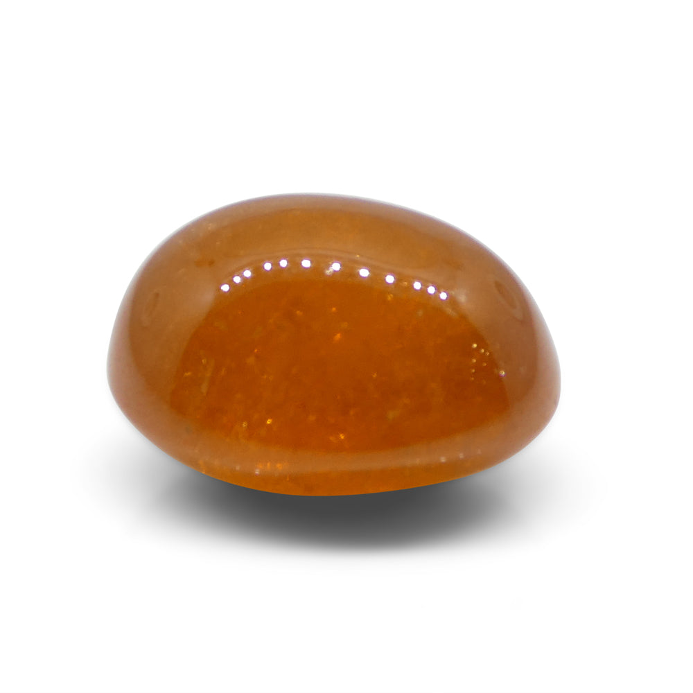 25.06ct Oval Cabochon Orange Spessartine Garnet from Nigeria - Skyjems Wholesale Gemstones