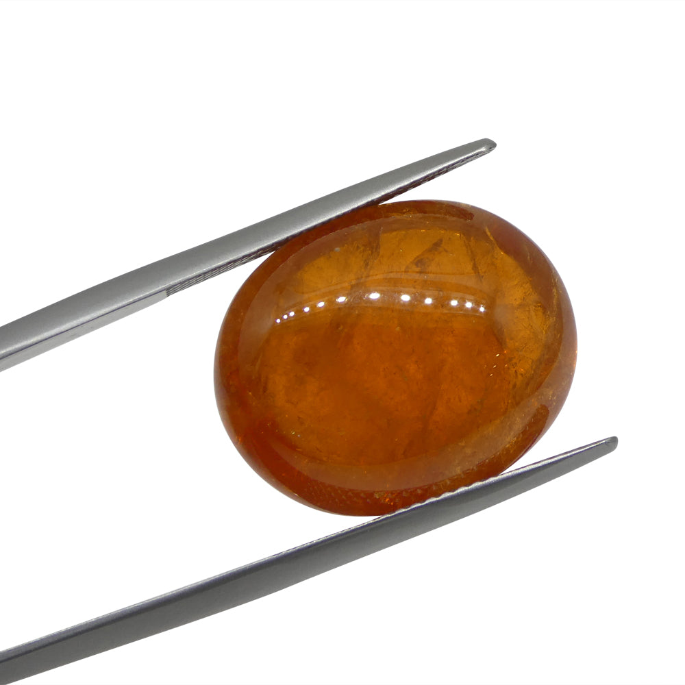 34.06ct Oval Cabochon Orange Spessartine Garnet from Nigeria - Skyjems Wholesale Gemstones