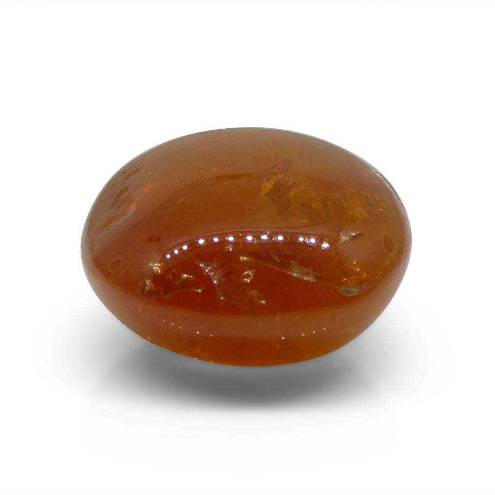 34.06ct Oval Cabochon Orange Spessartine Garnet from Nigeria - Skyjems Wholesale Gemstones