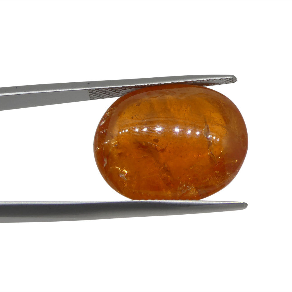 34.06ct Oval Cabochon Orange Spessartine Garnet from Nigeria - Skyjems Wholesale Gemstones