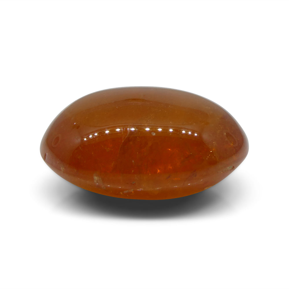 34.06ct Oval Cabochon Orange Spessartine Garnet from Nigeria - Skyjems Wholesale Gemstones