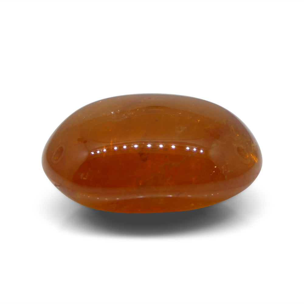 34.06ct Oval Cabochon Orange Spessartine Garnet from Nigeria - Skyjems Wholesale Gemstones