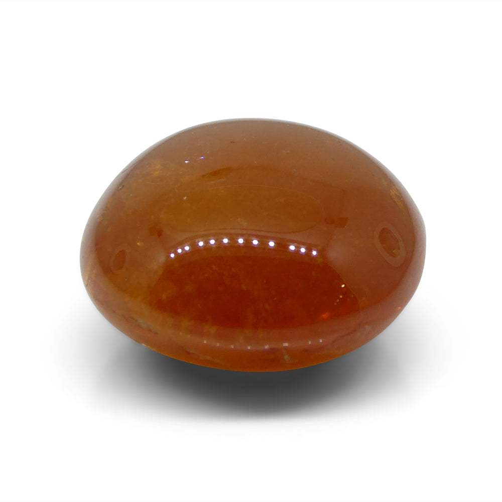 34.06ct Oval Cabochon Orange Spessartine Garnet from Nigeria - Skyjems Wholesale Gemstones