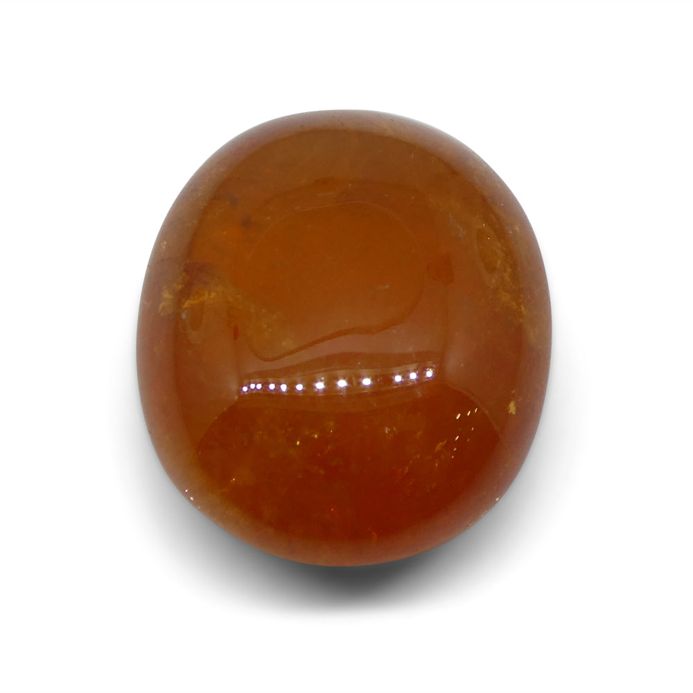 34.06ct Oval Cabochon Orange Spessartine Garnet from Nigeria - Skyjems Wholesale Gemstones