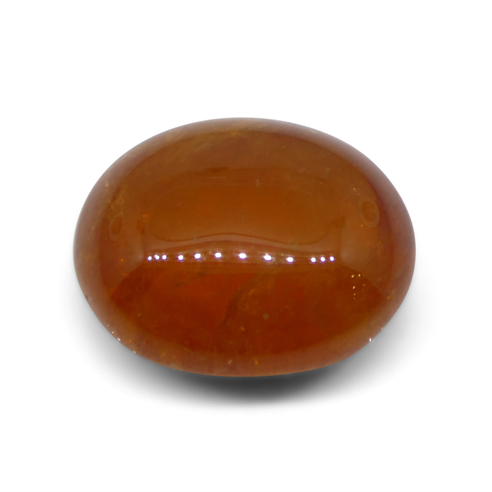 34.06ct Oval Cabochon Orange Spessartine Garnet from Nigeria - Skyjems Wholesale Gemstones