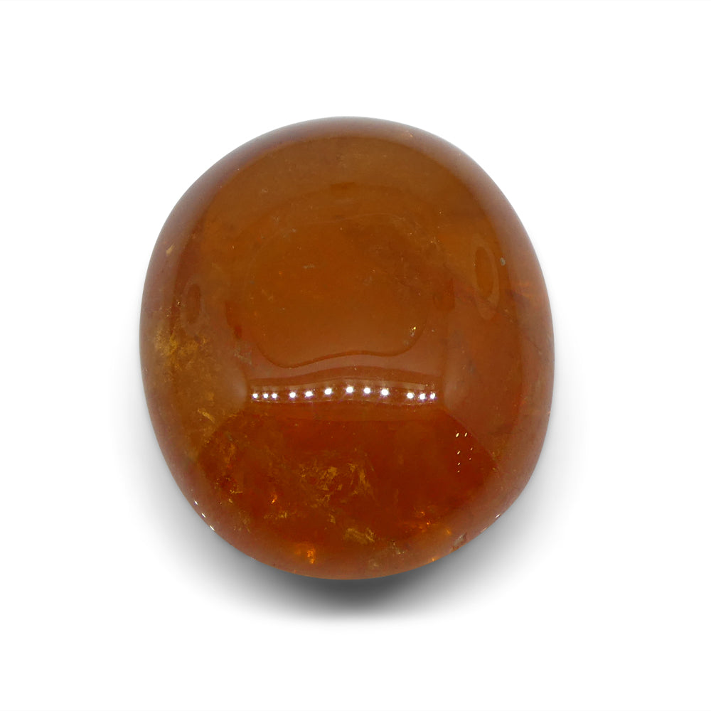 34.06ct Oval Cabochon Orange Spessartine Garnet from Nigeria - Skyjems Wholesale Gemstones