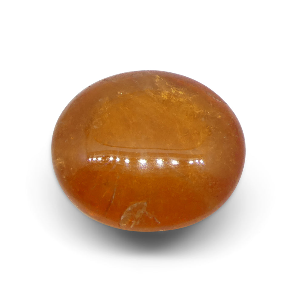 7.69ct Oval Cabochon Orange Spessartine Garnet from Nigeria - Skyjems Wholesale Gemstones