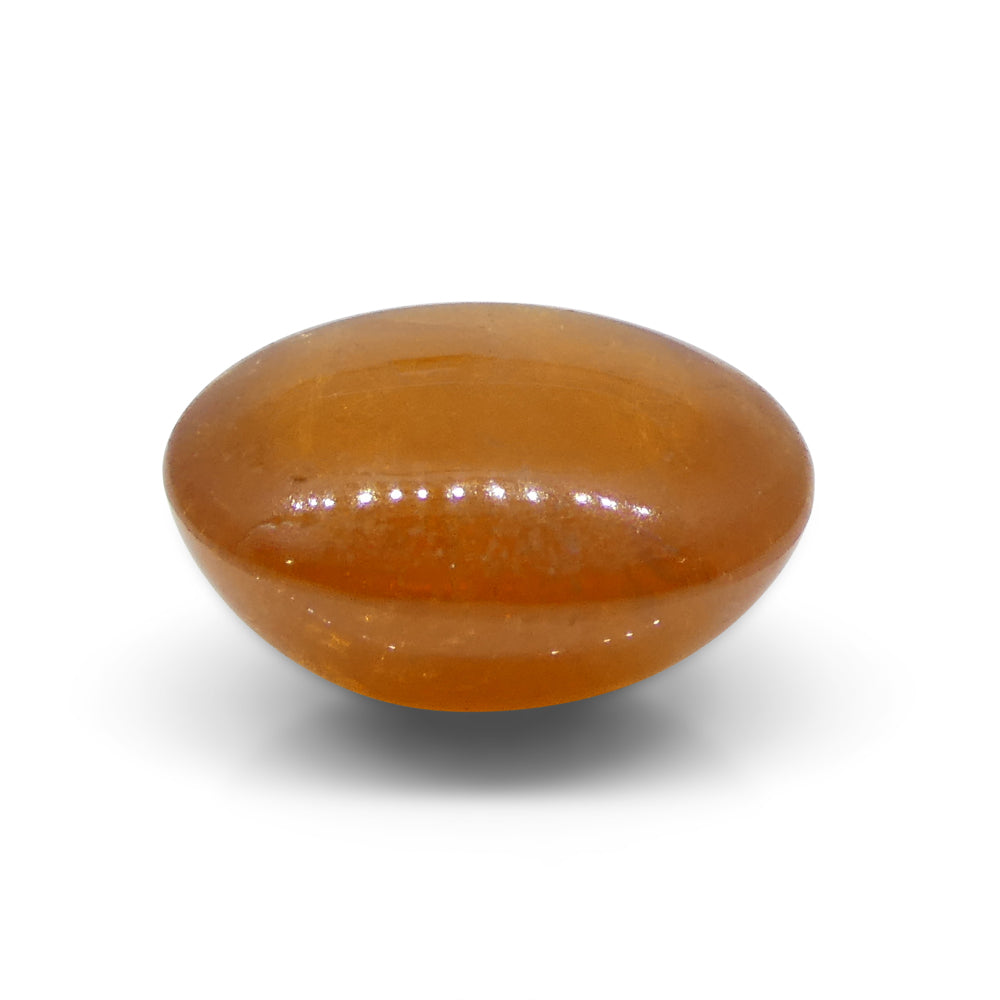 7.69ct Oval Cabochon Orange Spessartine Garnet from Nigeria - Skyjems Wholesale Gemstones